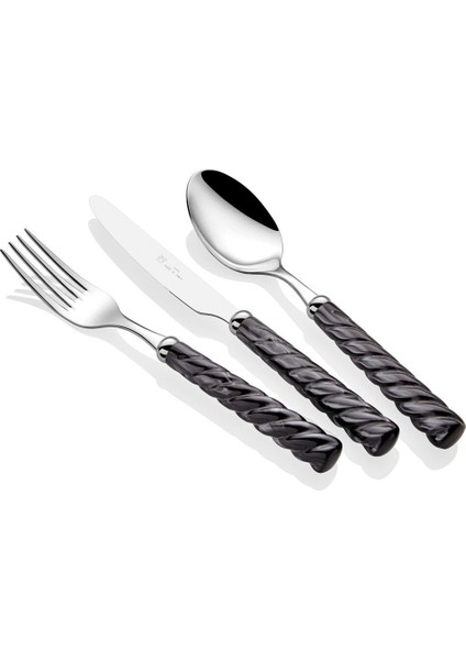 Vito Siyah 75 Parça Çatal Bıçak Seti
