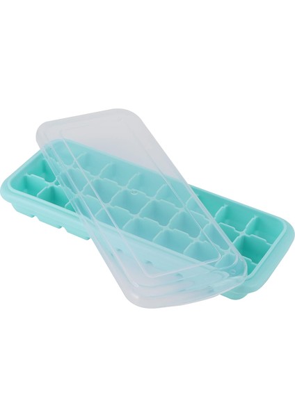 24 Izgaralı Küçük Küpler Kapaklı Silikon Buz Tepsisi, Güvenli Malzeme, Kullanımı Kolay, Yeniden Kullanılabilir, Kendin Yap Kalıpları, 3.0x3.0cm (Yeşil) (Yurt Dışından)