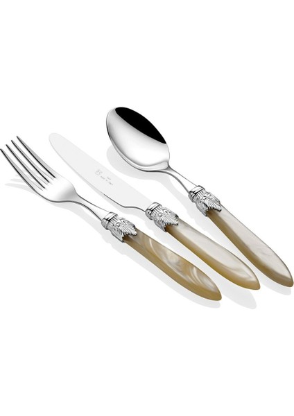 Rıvadoss Lauro Chrome Kemik 75 Parça Çatal Bıçak Seti