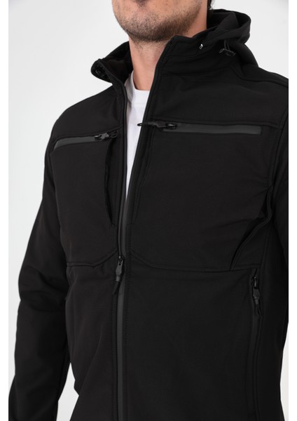 CAMP456 Outdoor Softshell Su Ve Rüzgara Dayanıklı içi Polarlı Seyyar Kapüşonlu Erkek Taktik Mont fiyatları