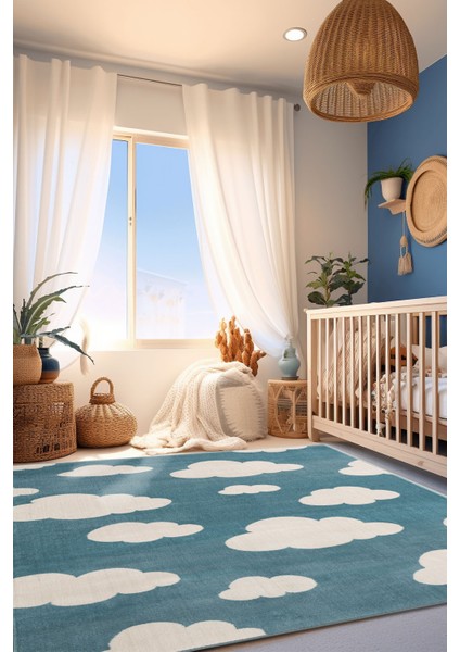 Angorahome Outlet Kids Koleksiyonu Dokuma Makine Halısı OK1005 125 x 185 Dikdörtgen