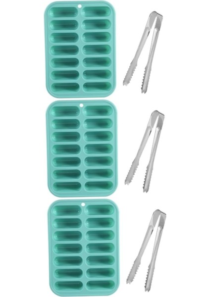 3 Adet 14 Silikon Buz Tepsisi Buz Küpü Maşa Mini Kek Tava Buz Yapıcı Çubuk Tepsisi Kapaklı Kalıplar Şeffaf Cam Pot Silikon Kek Kalıbı Buz Topu Kalıbı Kendinden Yapılmış Malzemeler (Yurt Dışından)