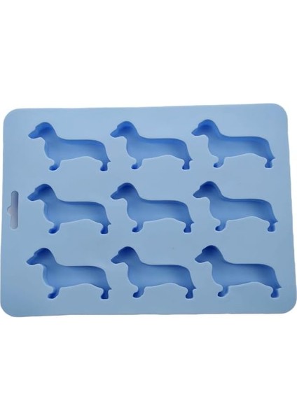 Köpek Diy Buz Izgara Kalıp Dachshund Köpek Çikolata Jöle Buz Bloğu Silikon Renkli Kalıp Buz Küpü Tepsi Buz Küpü Kalıp Buz Kalıpları Dachshund Hediyeler 2 Parça A77 (Macaron Mavi) (Yurt Dışından)