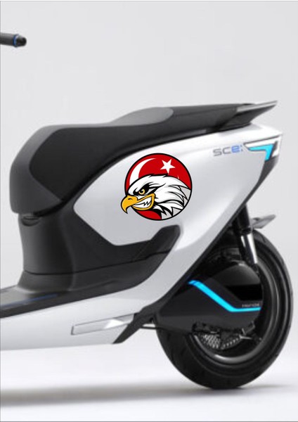 Kartal Ay Yıldız Türk Bayrağı Oto Araba Karavan Motosiklet Sticker 01135 modelleri