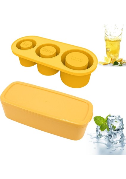 Ice Cube Tepsi, Tumbler Bardak Için Silikon Buz Kalıbı, 30-40 Oz Bardak Için Silikon Ice Cube Yapımcısı, 3'lü Içi Boş Silindir Bardak Için Buz Küpü Kalıpları, Kokteyl Soğutmak Için (Yurt Dışından)