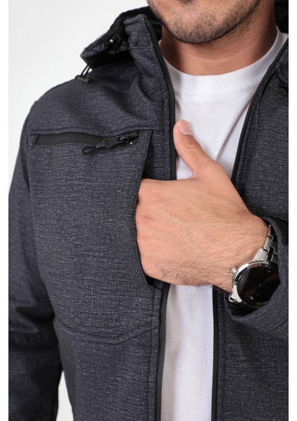 CAMP456 Outdoor Softshell Su Ve Rüzgara Dayanıklı içi Polarlı Seyyar Kapüşonlu Erkek Taktik Mont fırsatları