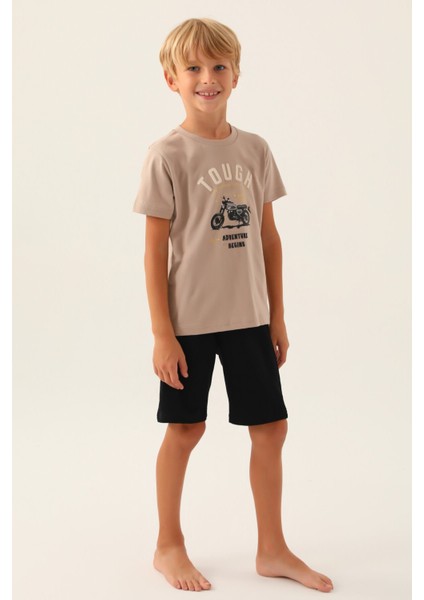 2987 Begıns Erkek Çocuk Bermuda Pijama Takım