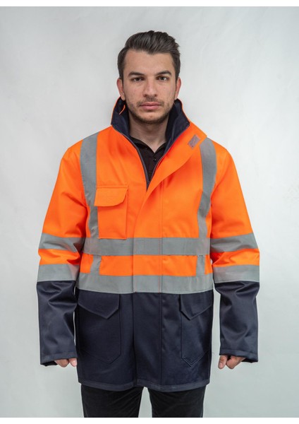 Afşarlar 5+1 Iş Montu Iş Parka Su Rüzgar Geçirmez Çok Fonksiyonel