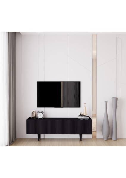 Capella Country 3 Kapaklı Ahşap Ayaklı 140 cm Tv Ünitesi