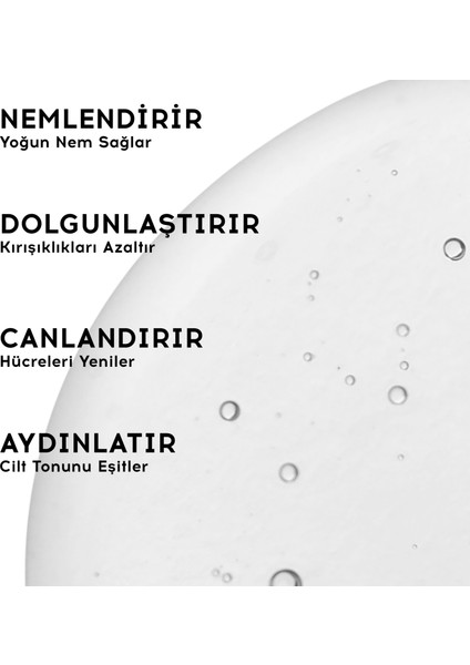 Hyaluronik Asit Peptid Serum | Nemlendirici Aydınlatıcı | Kafein Niacinamide | Tüm Cilt Tipleri