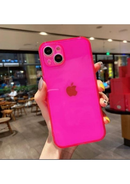 Iphone Renkli Şeffaf Silikon 2.0mm Kamera Korumalı Telefon Kılıfı Kırmızı-Iphone 11 Pro