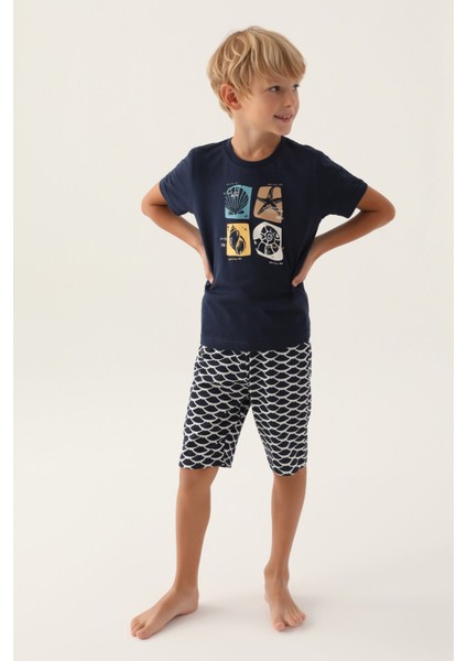 2981 Star Erkek Çocuk Bermuda Pijama Takım