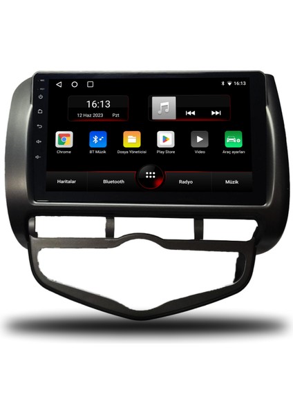 Honda Jazz Android Carplay Multimedya 2002-2008 Dijital Klima 6gb Ram + 128GB Hafıza + 8 Çekirdek
