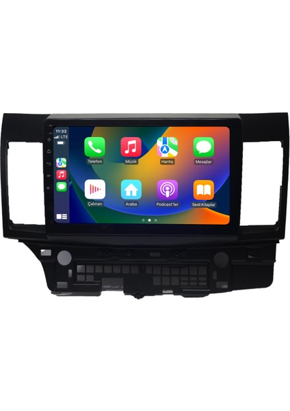 Mitsubishi Lancer Android Carplay Multimedya 2010-2017 6gb Ram + 128GB Hafıza + 8 Çekirdek