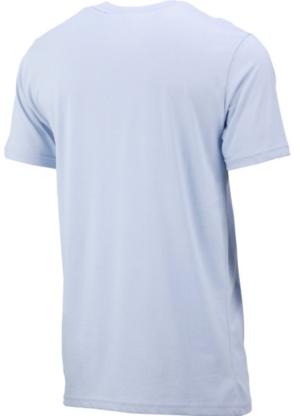 Erkek Bisiklet Yaka Mevsimlik Adventure Baskılı Standart Fit Mavi T-Shirt