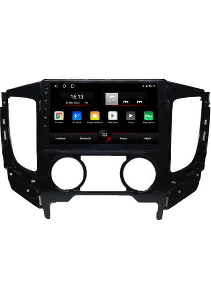 Mitsubishi L200 Android Carplay Multimedya 2015-2022 Manuel Klima 6gb Ram + 128GB Hafıza + 8 Çekirdek