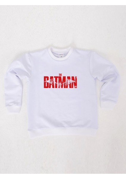 Batman Baskılı Pamuklu Kumaş Çocuk Sweatshirt