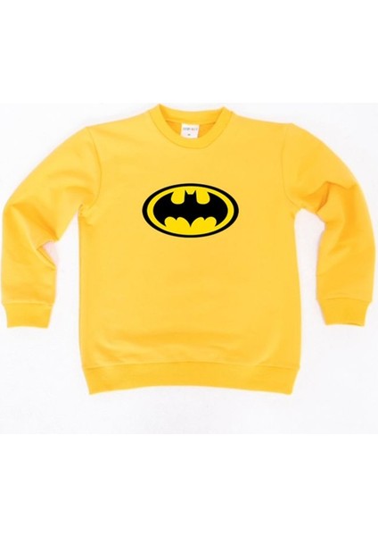 Batman Baskılı Pamuklu Kumaş Çocuk Sweatshirt