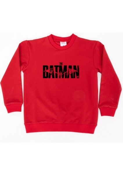 Batman Baskılı Pamuklu Kumaş Çocuk Sweatshirt