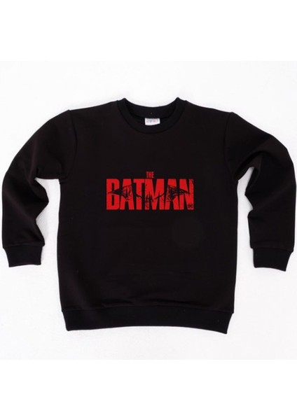 Batman Baskılı Pamuklu Kumaş Çocuk Sweatshirt