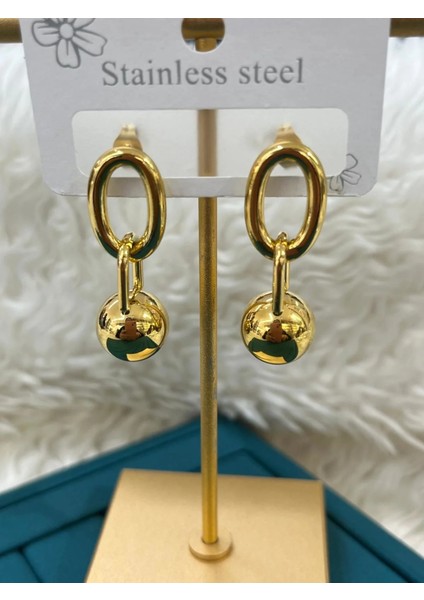 Modern Gold Çelik Küpe