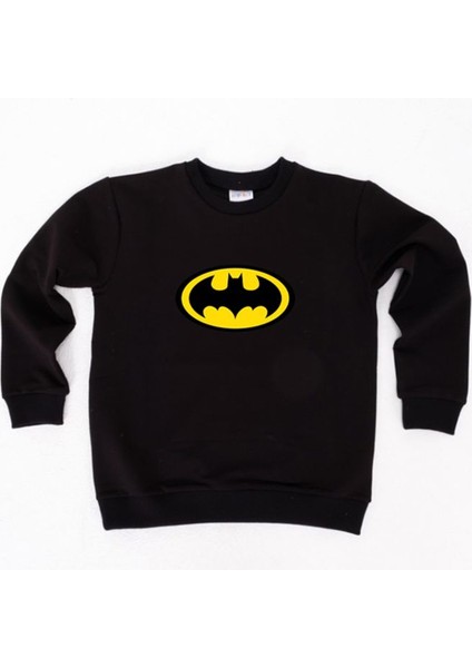 Batman Baskılı Pamuklu Kumaş Çocuk Sweatshirt