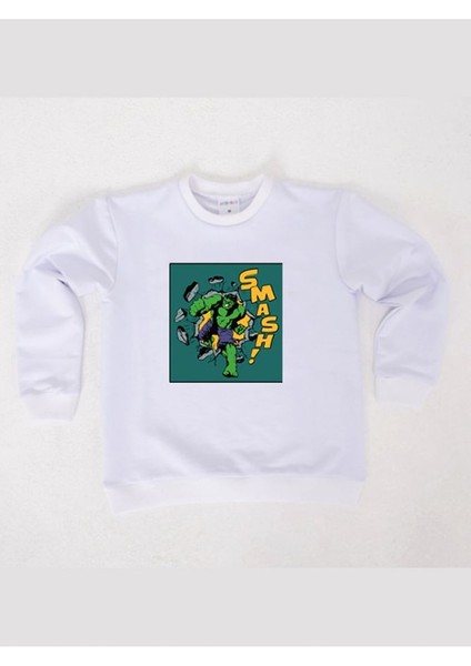 Spiderman Baskılı Pamuklu Kumaş Çocuk Sweatshirt