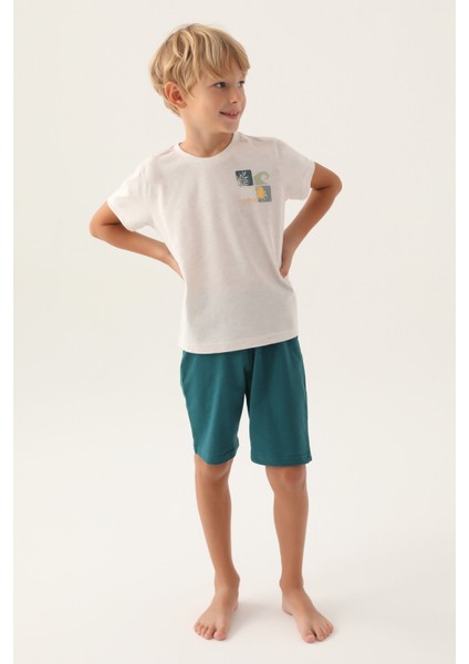 2982 Summer Erkek Çocuk Bermuda Pijama Takım