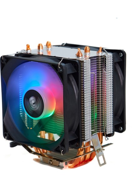 Coldpower 94P2F Işlemci Fanı 4 Bakır Boru Çift Rgb Fan 145 Tdp