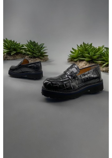 1309 Siyah Deri Ortopedik Günlük Erkek Casual Ayakkabı indirimleri