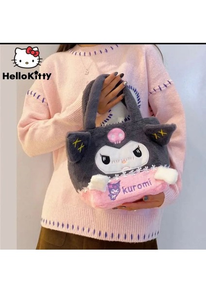 Kuromi Sanrio Çocuk Peluş Çanta Hediye Y2K Cinnamoroll My Melodi Melody Hello Kitty Pompompurin