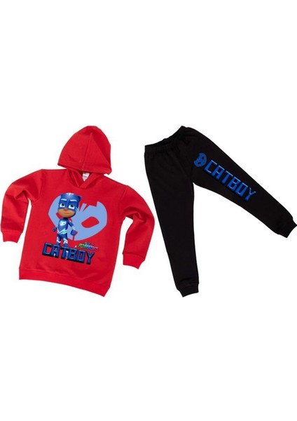 Pj Maskeliler Çocuk Eşofman Takımı Pamuklu Kumaş Kapüşonlu