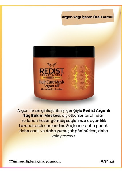 Argan Saç Bakım Maskesi 500 Ml