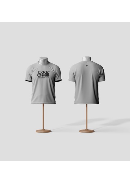 Kısa Kollu Filistin Arapça ve Ingilizce Sadeyazısı Dijital Baskılı Unisex S - 2xl T300017 fiyatları