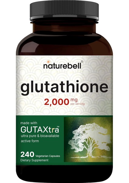 Glutathione 2000 Mg 240 Kapsul 98% Purity Gutaxtra Ultra Pure Bioavailable Active Form