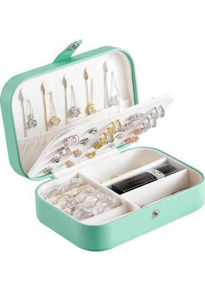 Dikdörtgen Takı Kutusu 3 Bölmeli Mücevher Düzenleyici Yüzük Küpe Kolye Seyahat Organizeri fiyatları