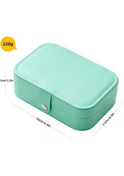 Dikdörtgen Takı Kutusu 3 Bölmeli Mücevher Düzenleyici Yüzük Küpe Kolye Seyahat Organizeri modelleri