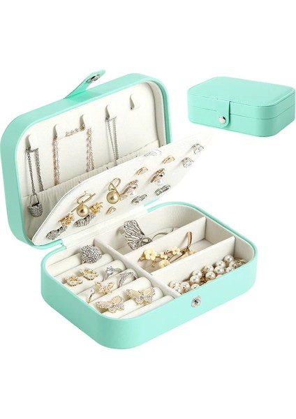 Dikdörtgen Takı Kutusu 3 Bölmeli Mücevher Düzenleyici Yüzük Küpe Kolye Seyahat Organizeri fırsatları
