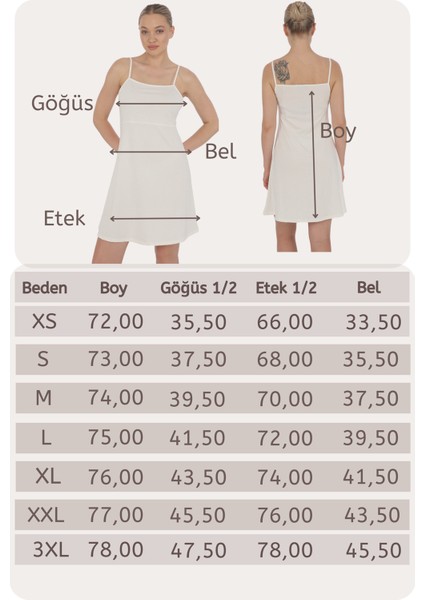 İnce Askılı Kısa Elbise -Ekru