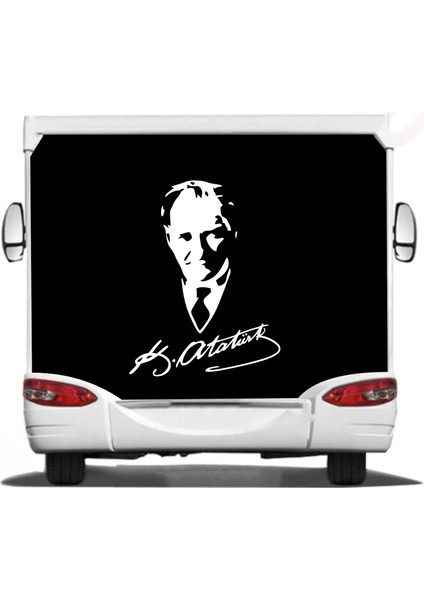 Sticker Usta Mustafa Kemal Atatürk Imzalı Sticker Atatürk Sticker Oto Araba Motosikler Sticker S9