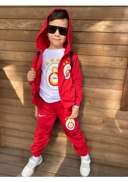 Taraftar Çantalı Eşofman Takımı Kırmızı fiyatları