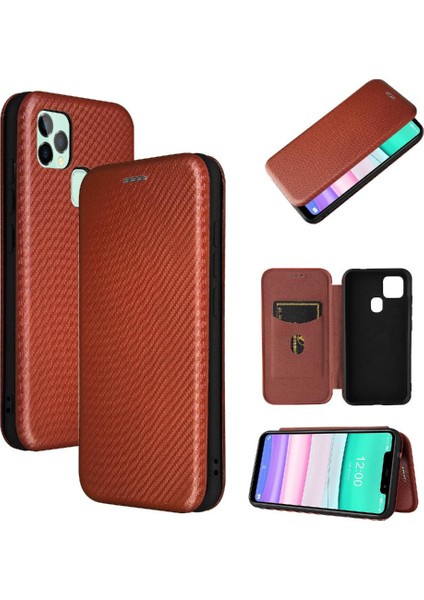 Oukitel C22 Tam Koruma Manyetik Karbon Fiber Kart Deri Için Kılıf (Yurt Dışından) fiyatları