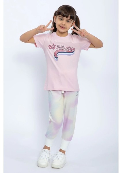 Pamuklu Kısa Kol Kız Çocuk Pijama Takımı Pembe