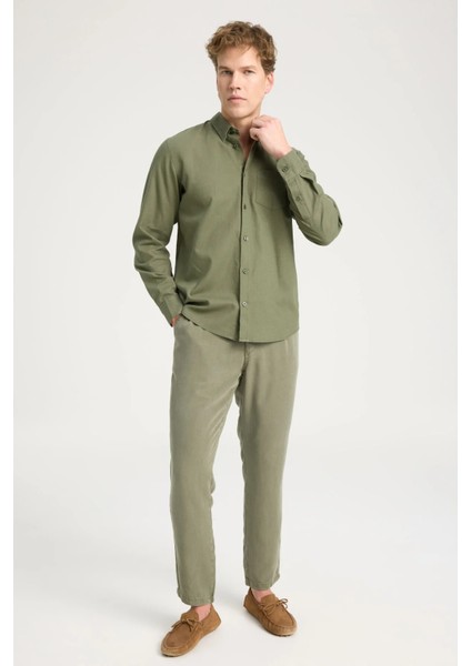 Erkek Normal Kesim Yeşil Gömlek - W5MY205279A61 fiyatları