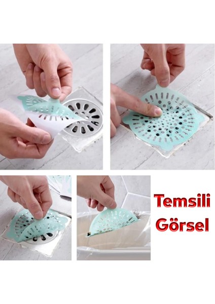 Kıl Kir Pis Tutucu Süzgeç Kullan At Yapışkanlı Banyo Lavabo Gider Filtresi Boru Tıkama Önleme 10'lu fiyatları