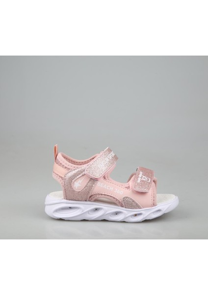 Bücür Ortopedi 102 Işıklı Pudra Çocuk Sandalet