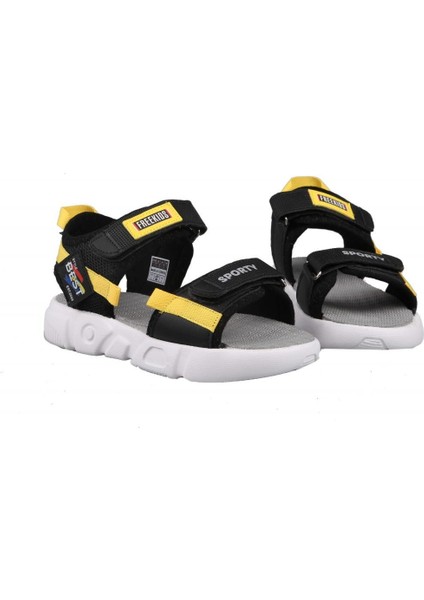 Bücür Ortopedi 300 Siyah Sarı Çocuk Sandalet modelleri