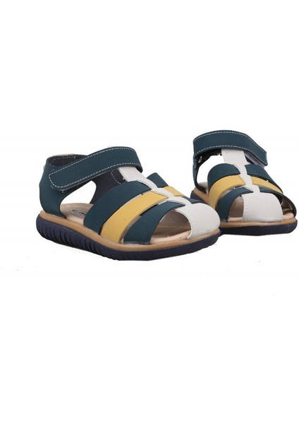 231-85 Lacivert Sarı Çocuk Sandalet modelleri