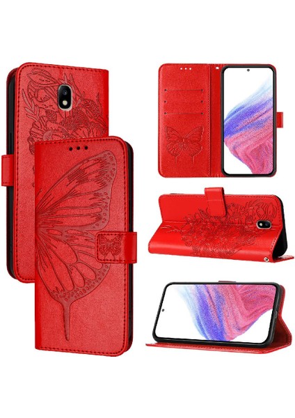 Samsung Galaxy J7 Pro 2017 Flip Kapak Manyetik Kabartma Prim (Yurt Dışından)