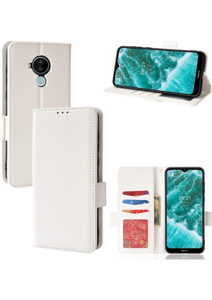 Nokia C30 Pu Deri Yan Toka Kart Yuvaları Tutucu Cüzdan Manyetik (Yurt Dışından)